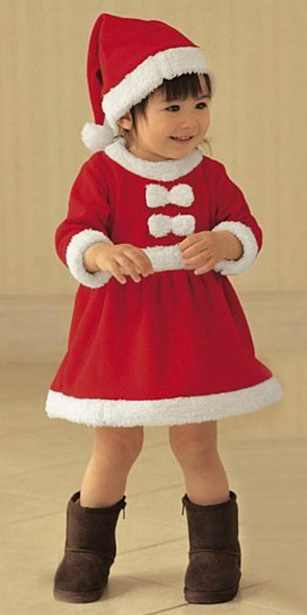 Новогодний костюм для девочки "Санта"